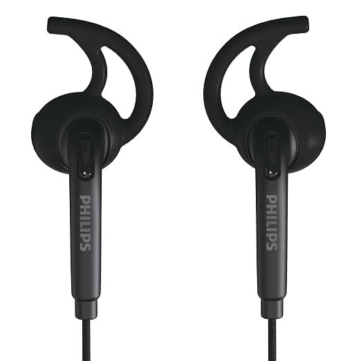 Philips In-Ear Sports Wired Earphones with Mic Black 1009BKHPWRD