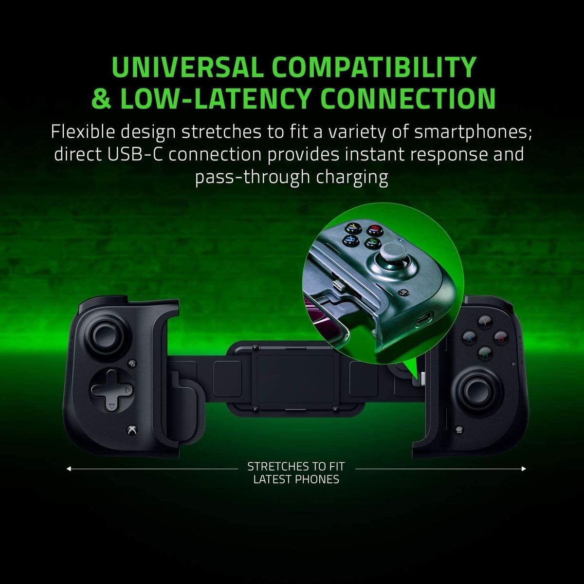 RAZER KISHI UNIVERSAL MOBILE GAMING CONTROLLER FOR ANDROID (XBOX) - FRML PACKAGING