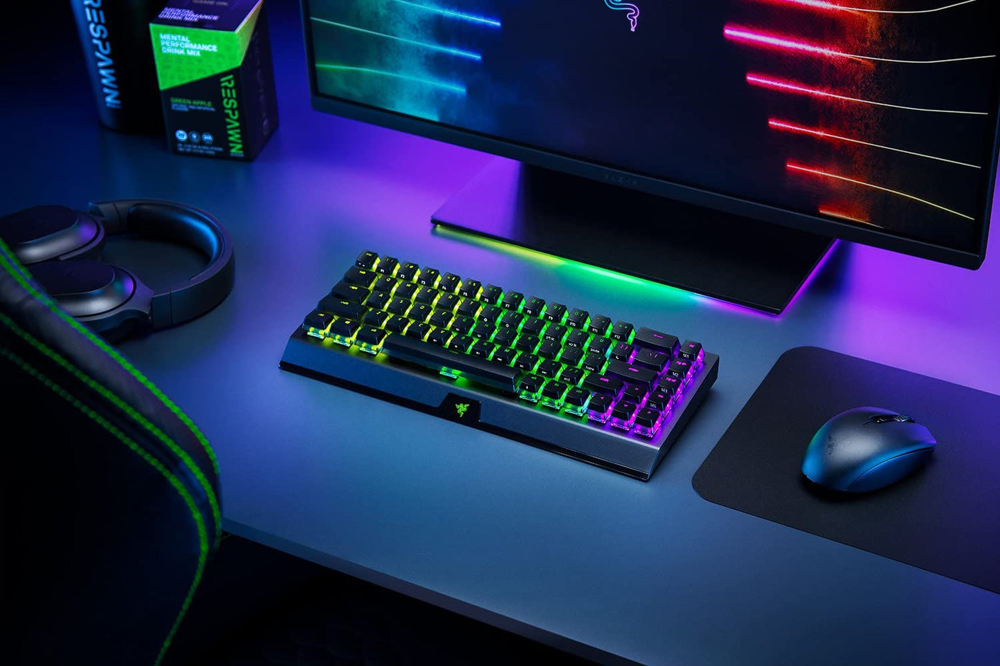 Razer BlackWidow V3 Mini HyperSpeed - Phantom Pudding ]Edition - 65% Wireless Mechanical Gaming Keyboard (Green Switch)