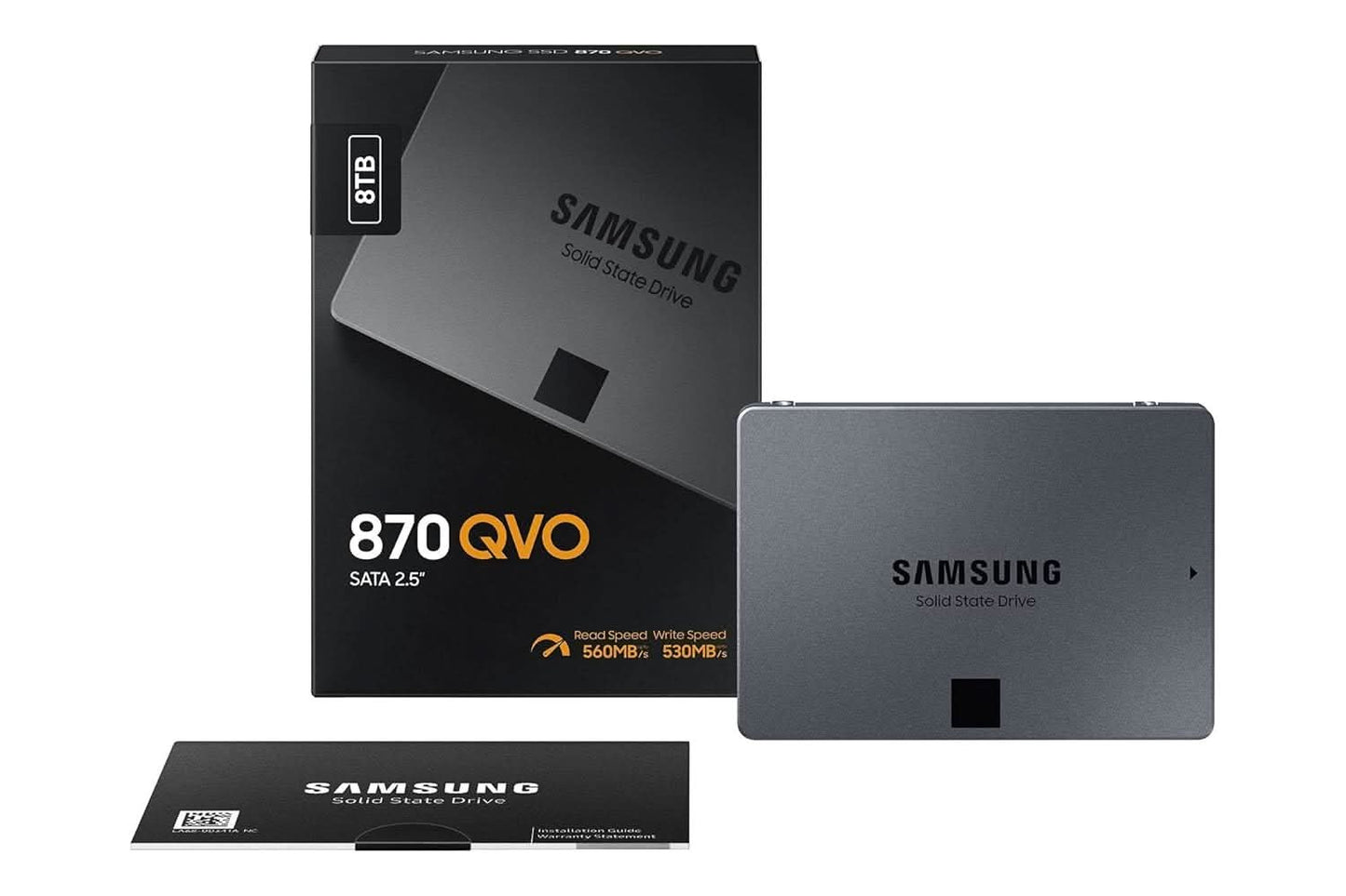 Samsung 870 QVO 8TB SATA Internal Solid State Drive (SSD) (MZ-77Q8T0BW)