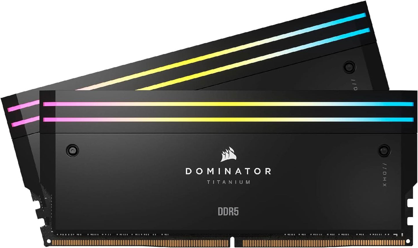 Corsair Memory CMP96GX5M2B6600C32- DOMINATOR TITANIUM RGB 96GB (2x48GB) DDR5 CL32 Intel XMP Memory Kit Black