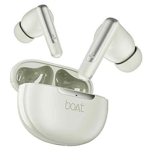 Boat Airdopes 141 Elite ANC TWS Ear Buds Wireless Earphones with mic (White)