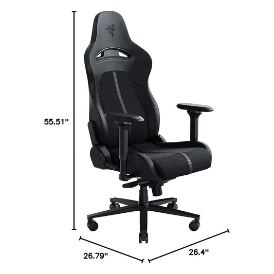 RAZER ENKI - BLACK - GAMING CHAIR FOR ALL-DAY GAMING COMFORT - NASA + AP PACKAGING