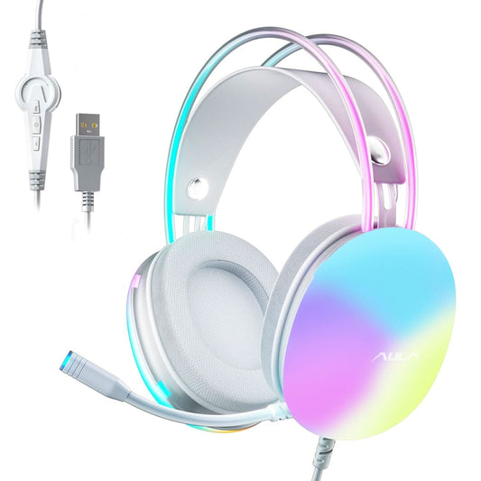 S505 USB WIRED GAMING HEADPHONES RGB WIRED LAPTOP DESKTOP HEADSET (GREEN)