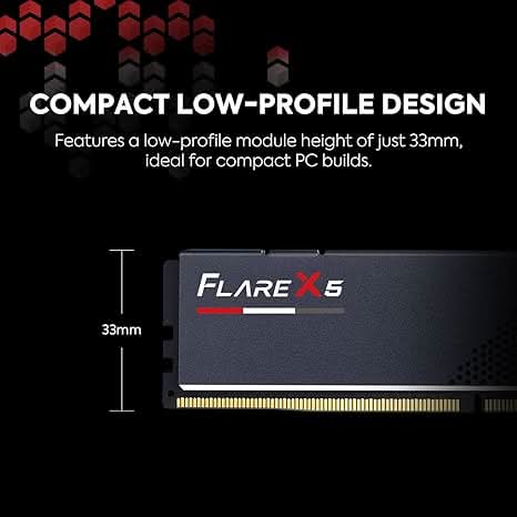 G.SKILL Flare X5 Series DDR5 RAM (AMD Expo & Intel XMP 3.0) 64GB (2x32GB) 6000MHz