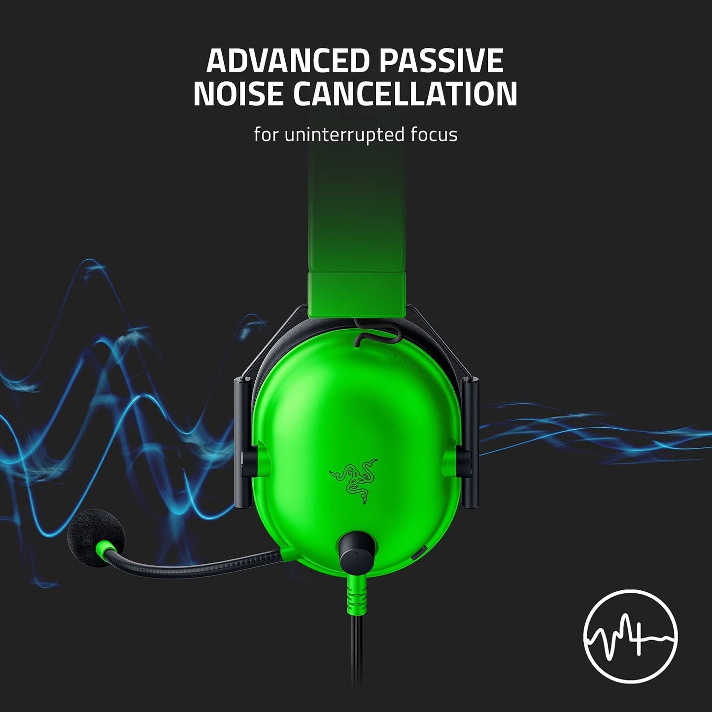 RAZER BLACKSHARK V2 X - WIRED GAMING HEADSET - GREEN