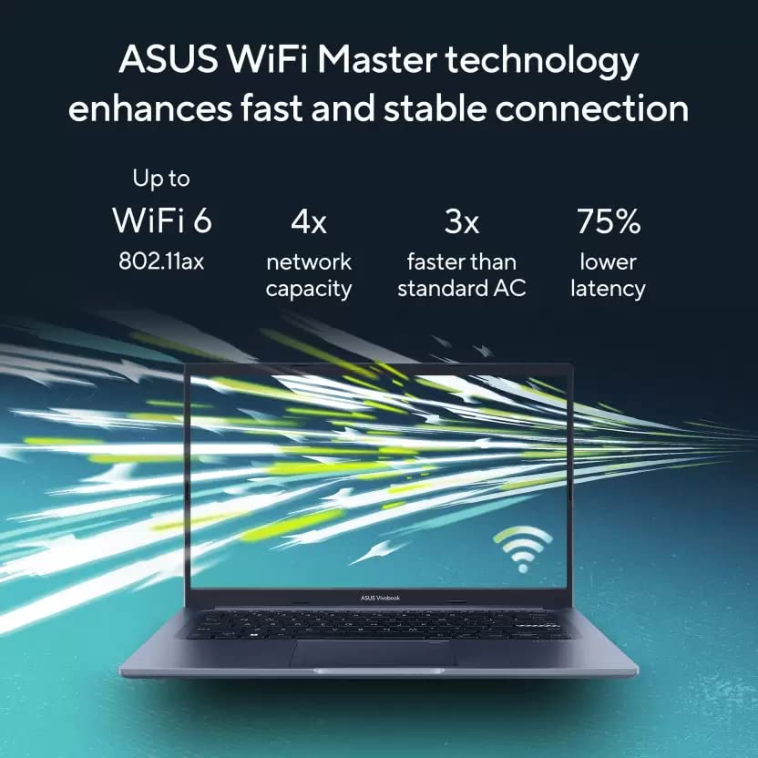 ASUS VIVOBOOK 14 (2022) CORE I5 12TH GEN - (8 GB/512 GB SSD/WINDOWS 11 HOME) X1402ZA-EK521WS THIN AND LIGHT LAPTOP (14 INCH, QUIET BLUE, 1.50 KG, WITH MS OFFICE)