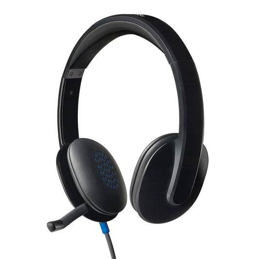 LOGITECH H540 STEREO WIRED ON EAR HEADPHONES WITH MIC WITH NOISE-CANCELLING USB, ON EAR CONTROLS, MUTE INDICATOR LIGHT, PC/MAC/LAPTOP - (BLACK)