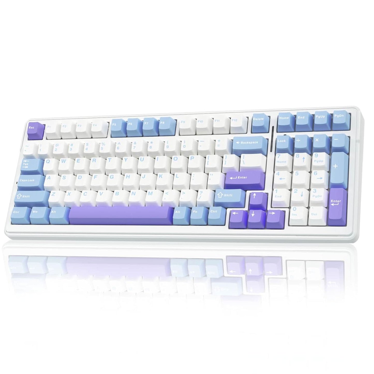 Aula F99 Blue White Graywood Switch Mechanical Gaming Keyboard