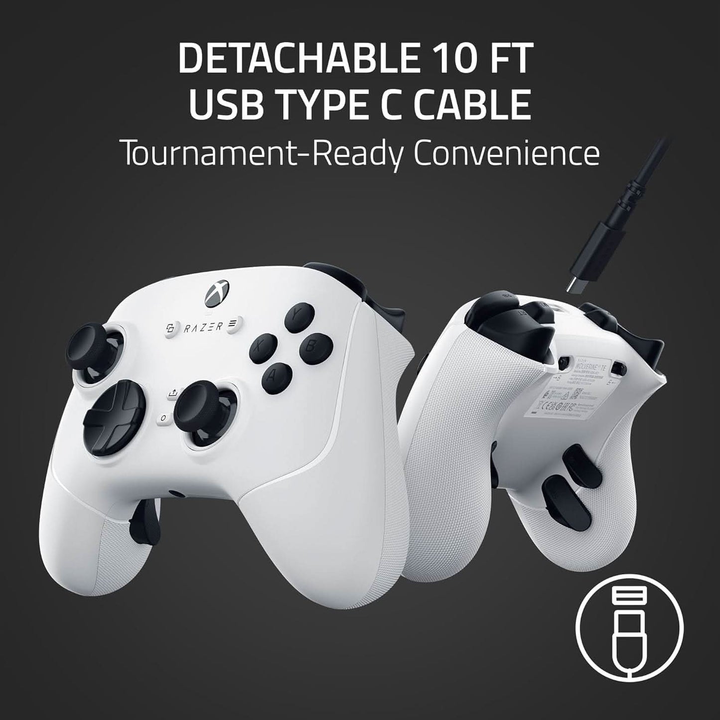 Razer Wolverine V3 Tournament Edition - Wired Gaming Controller for Xbox Series X|S & PC - White