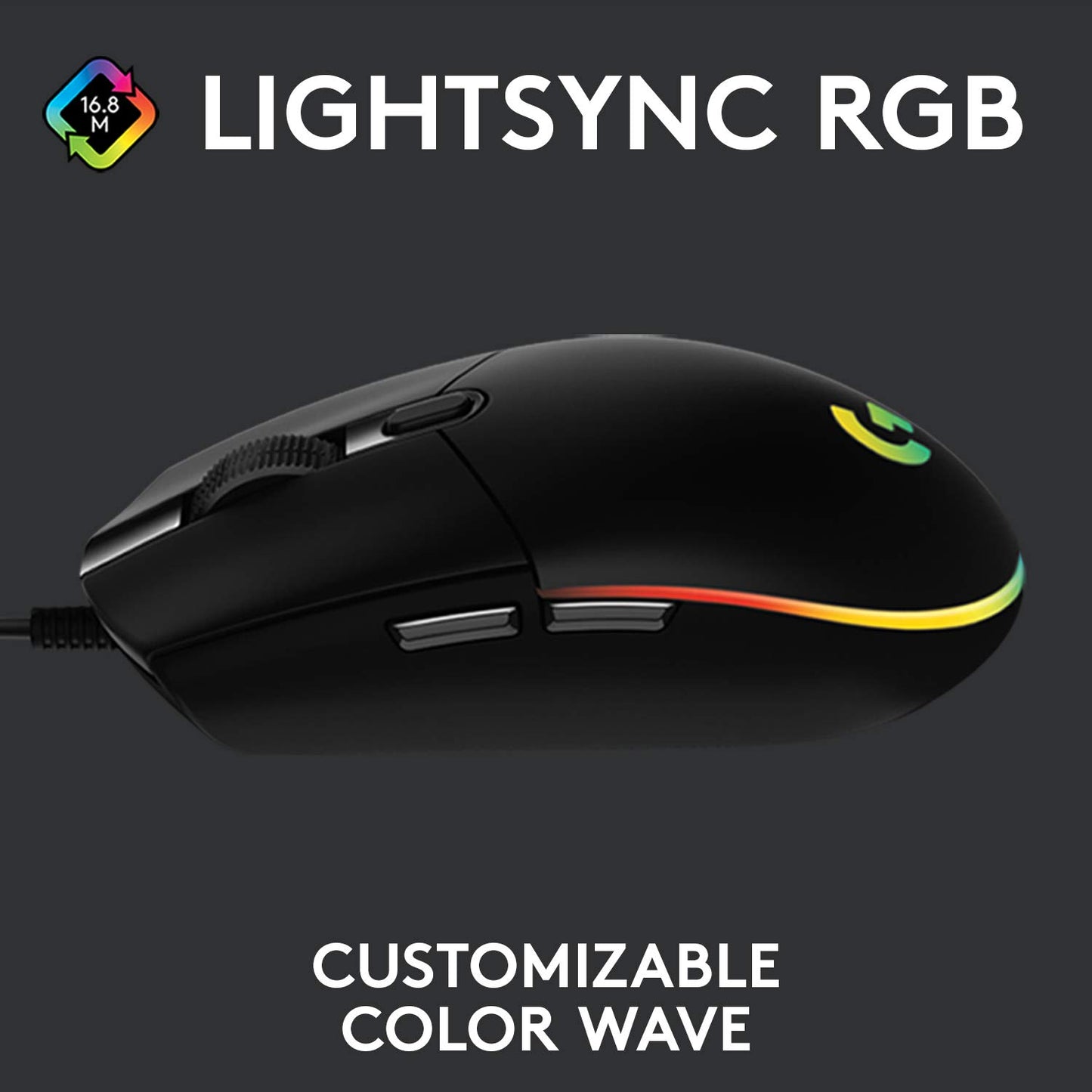 LOGITECH G203 LIGHTSYNC WIRED GAMING MOUSE BLACK