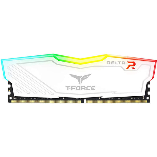 TEAMGROUP T-FORCE DELTA RGB 8GB (8GBX1) DDR4 3600MHZ WHITE DESKTOP RAM