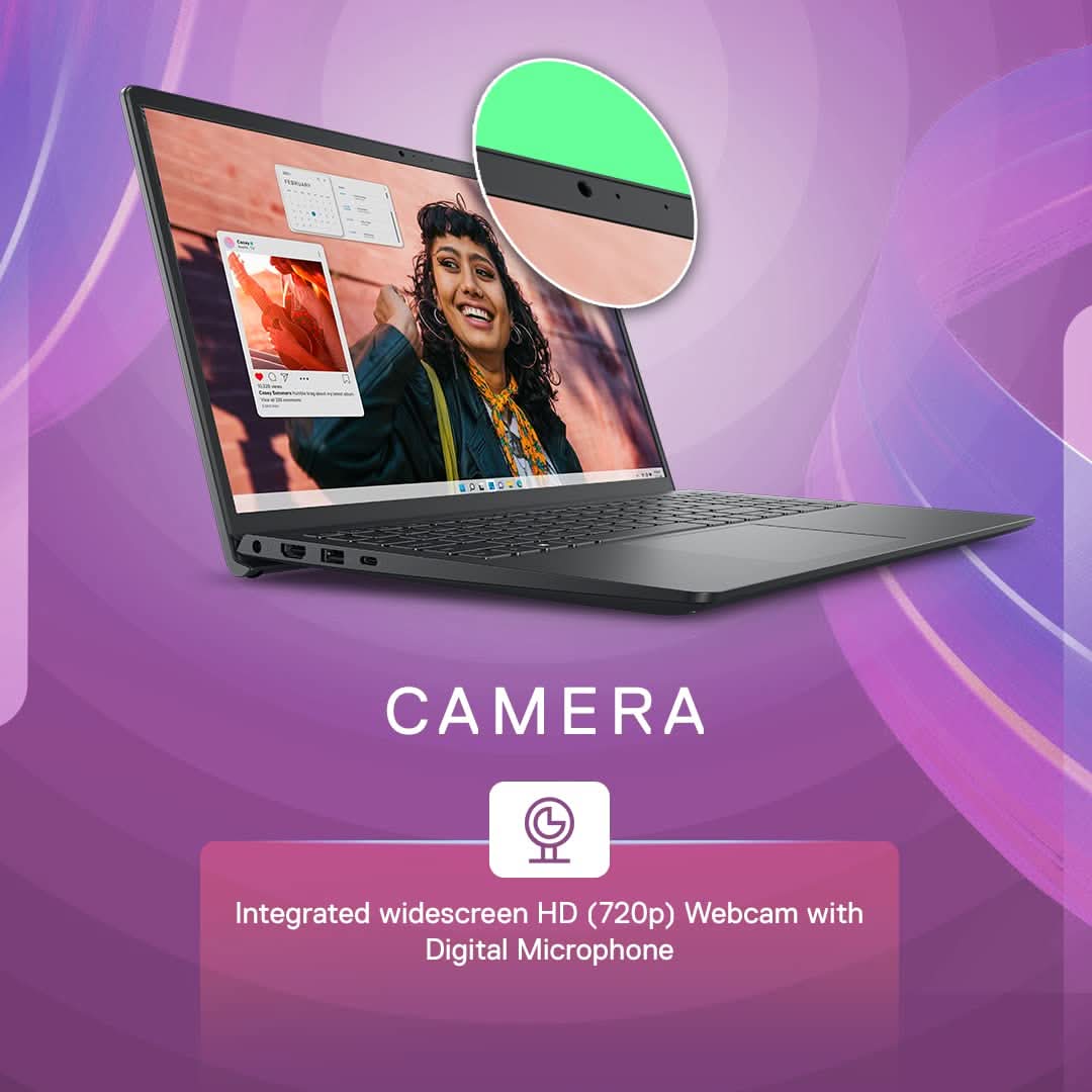 Dell Inspiron 3530 Thin & Light Laptop, 13th Gen Intel Core i3-1305U Processor, 8GB, 512GB SSD, 15.6" (39.62cm) FHD 120Hz 250nits, Standard Keyboard, Windows 11+MSO'21 & 15 Month McAfee, Black, 1.62kg