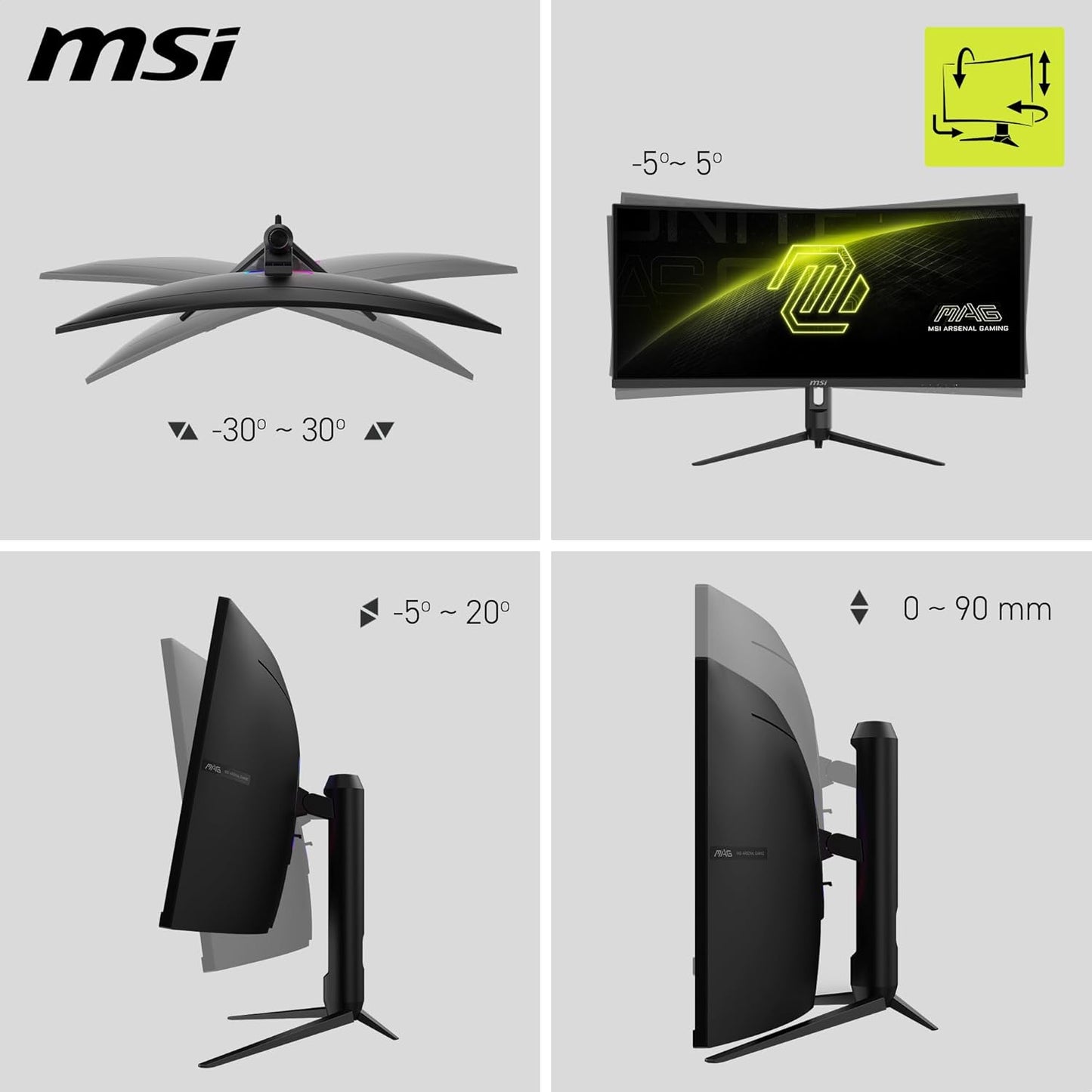 MSI MAG 342CQR E2 34 INCH CURVED GAMING MONITOR