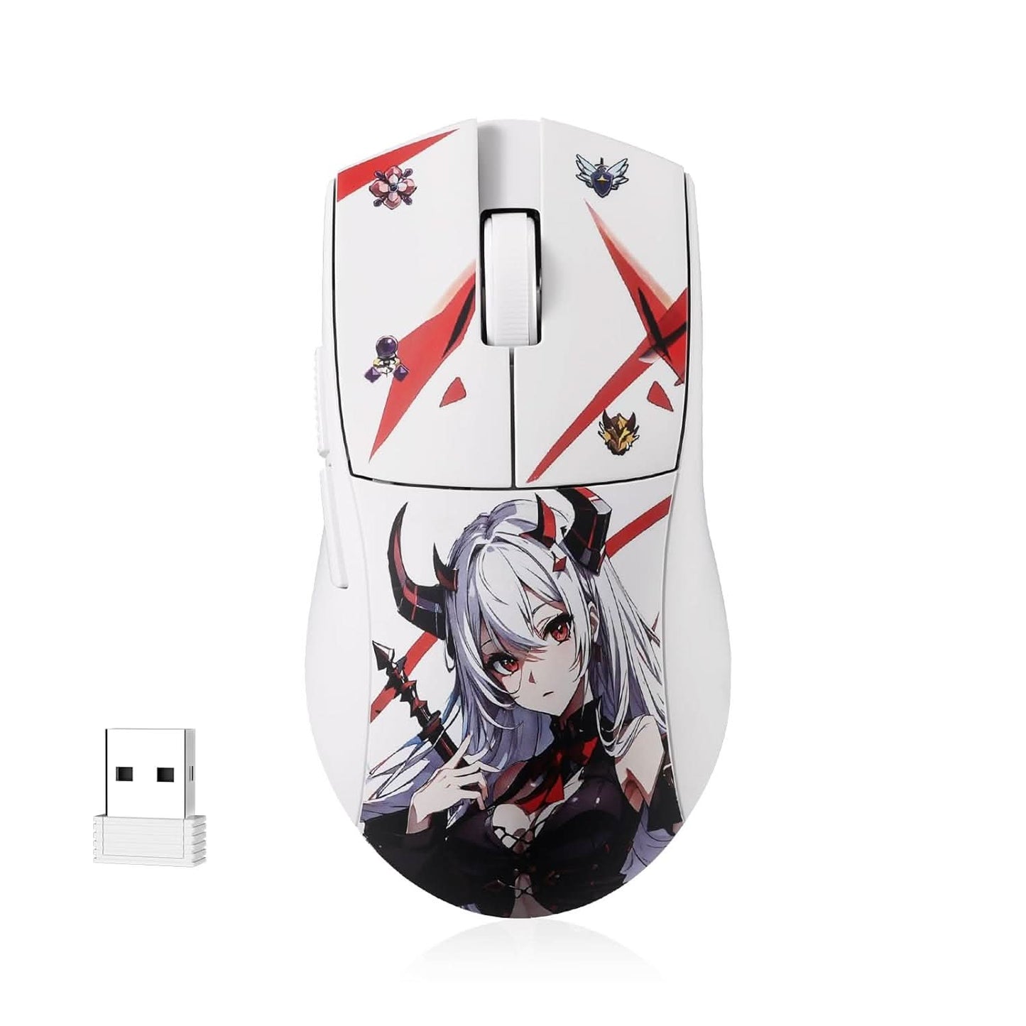 Redragon M916AK PRO 3-Mode Anime Gaming Mouse- White