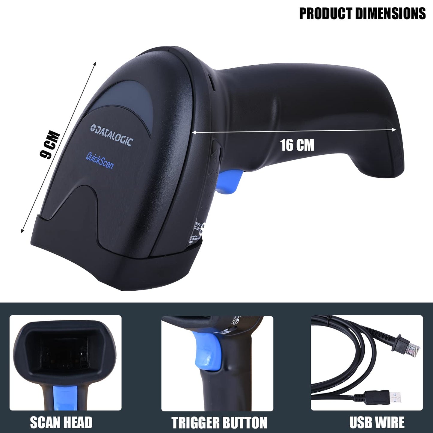 DATALOGIC QUICKSCAN QD2590 BARCODE SCANNER