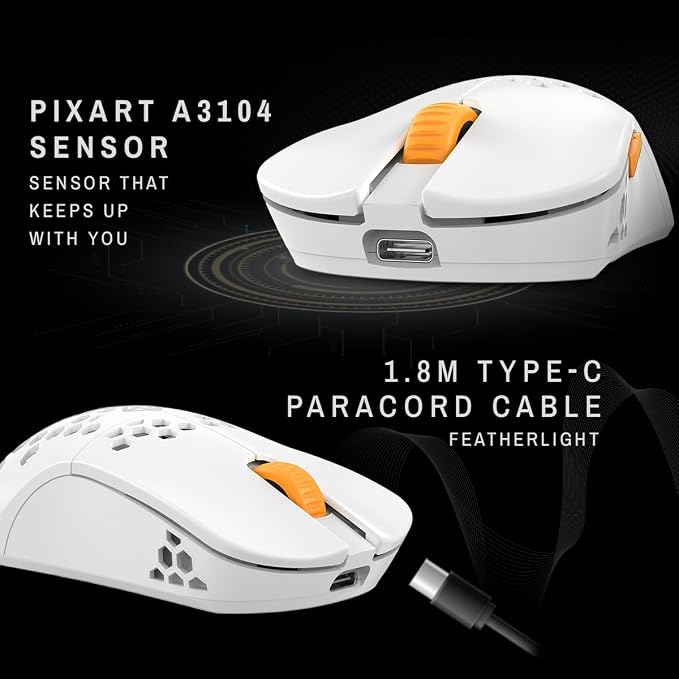 Cosmic Byte Umbra Tri-Mode Wireless Gaming Mouse White