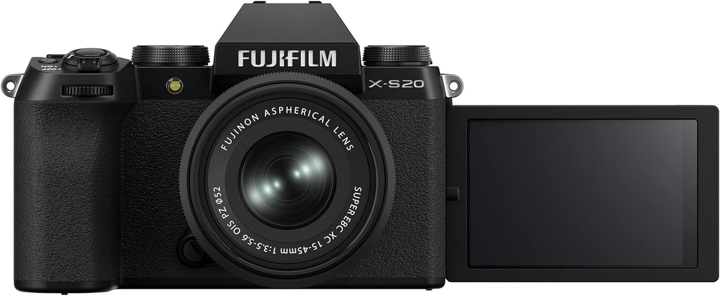 FUJIFILM X-S20 MIRRORLESS DIGITAL CAMERA XC15-45MM LENS KIT BLACK