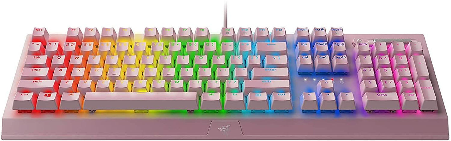 Razer Blackwidow V3 - Mechanical Gaming USB Keyboard (Green Switch) - Quartz Edition RZ03-03541800-R3M1