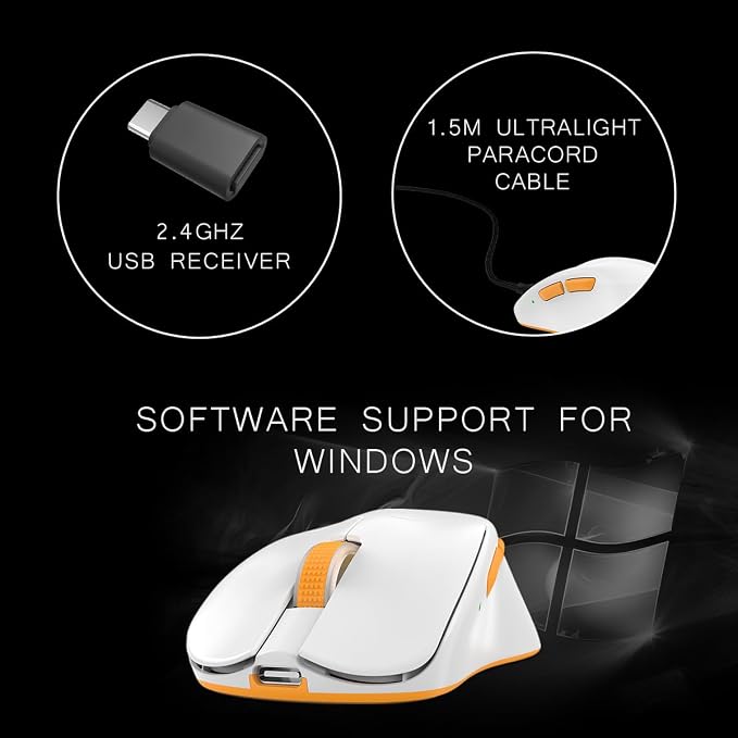 Cosmic Byte Ignis Wireless Tri-Mode Gaming Mouse White