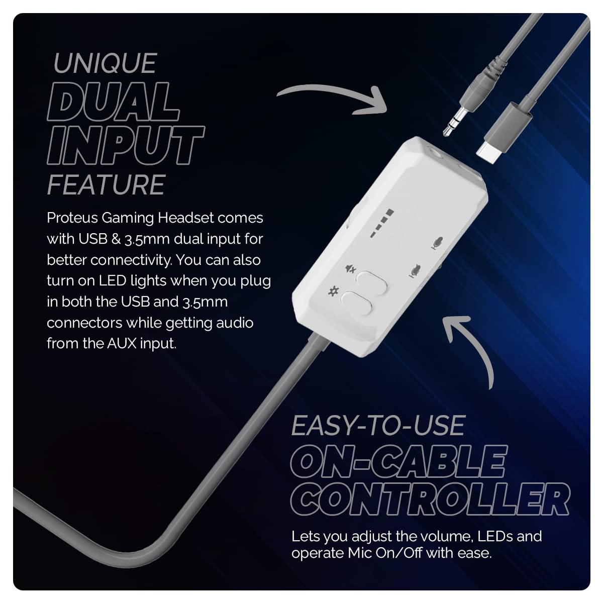 COSMIC BYTE PROTEUS (WHITE) GAMING HEADPHONE