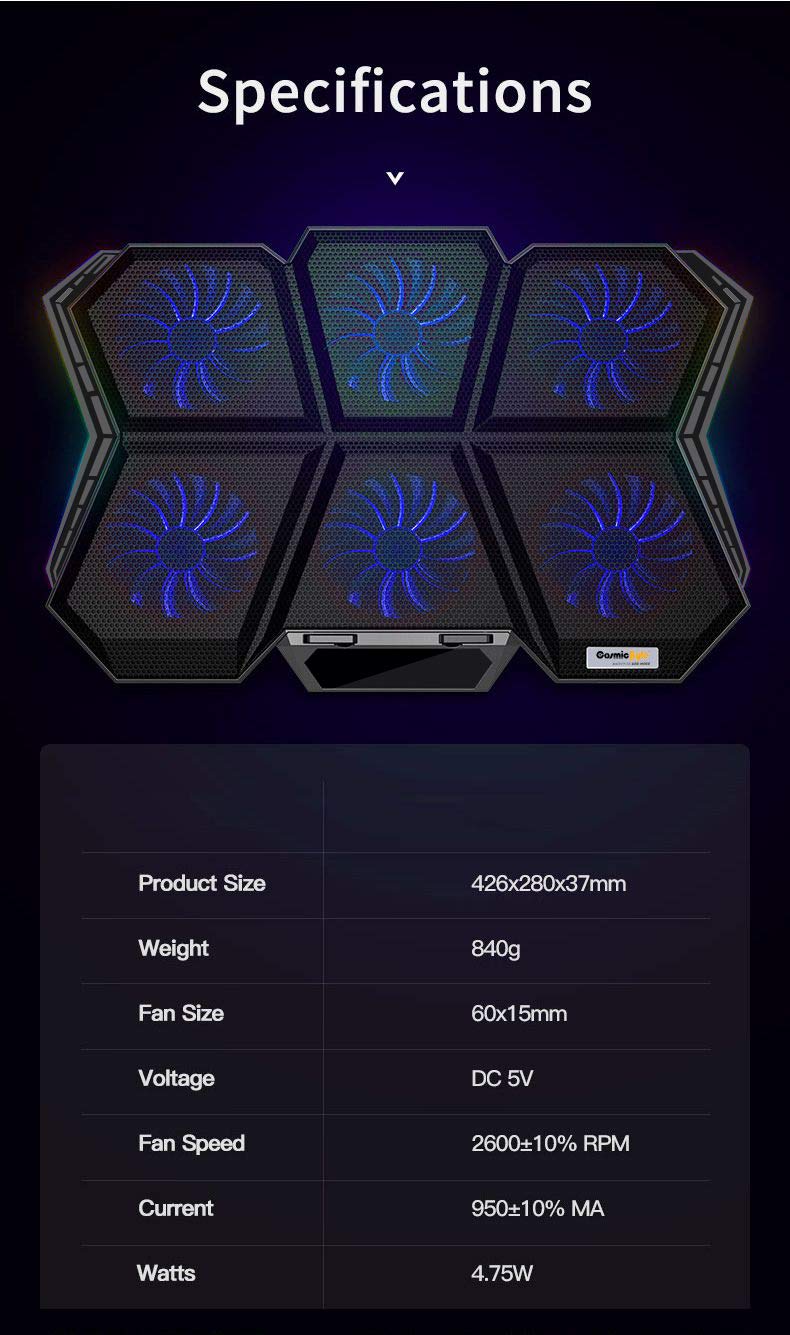 COSMIC BYTE METEOROID RGB COOLING PAD