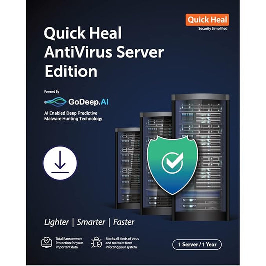 QUICK HEAL SERVER EDITION 1 USER SERVER 1 YEAR EMAIL DELIVERY IN 2HRS
