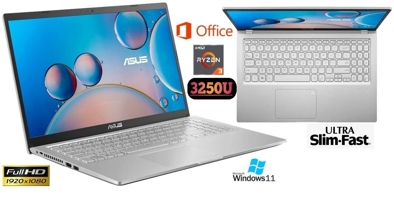 ASUS VivoBook 15 AMD Ryzen 3 3250U-15.6-inch FHD IPS Thin and Light Laptop (8GB/512GB NVMe SSD/Integrated Radeon Graphics/Windows 11/MS Office H&S 2021/1 Yr. McAfee/Silver/1.80kg), M515DA-BQ332WS