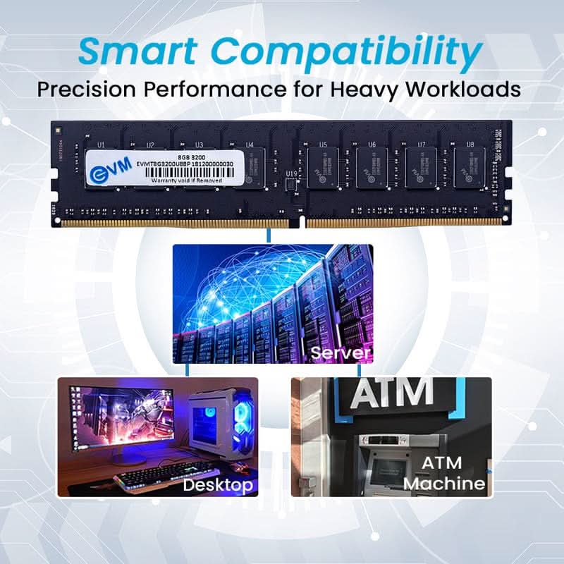 EVM 8GB DDR4 Desktop RAM 3200MHz - (EVMT8G3200U88P)