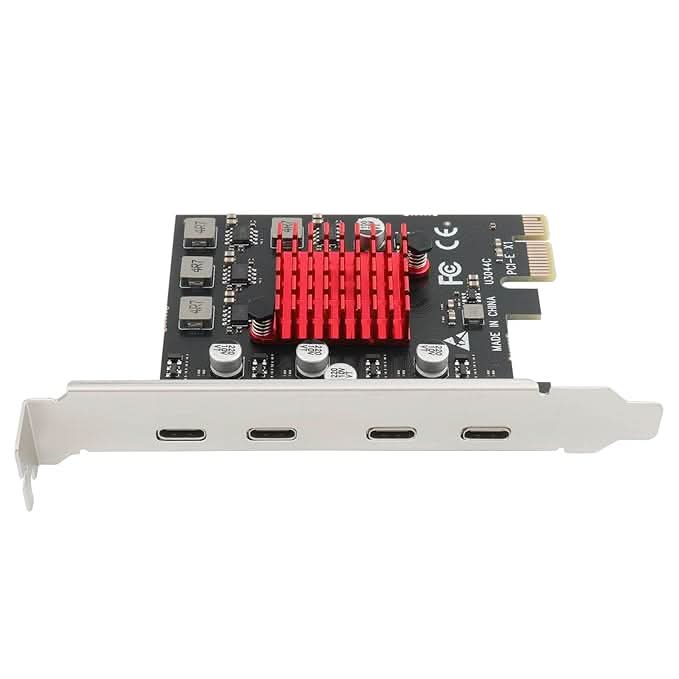 S-Tech PCIe 4-Port USB Type-C Expansion Card