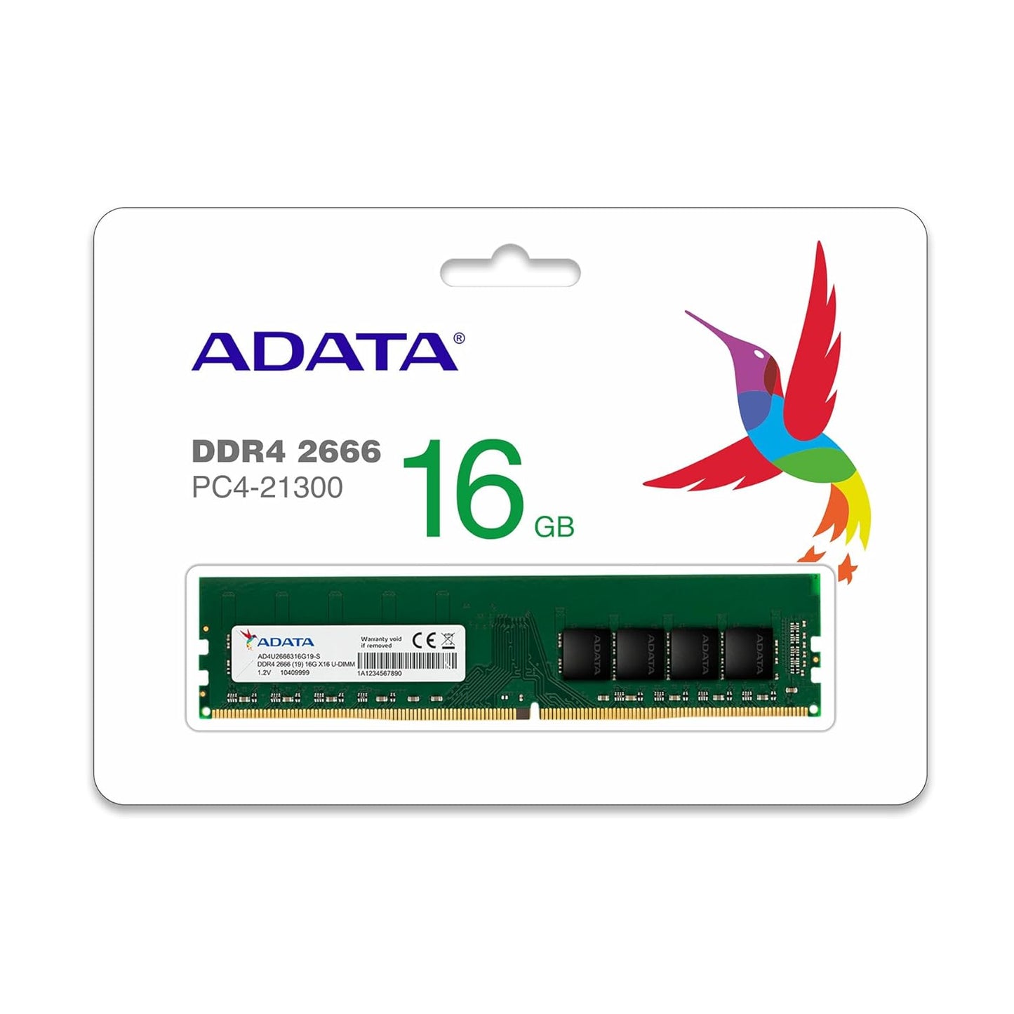 ADATA DESKTOP RAM 16GB DDR4 2666 MHZ AD4U266616G19-SGN