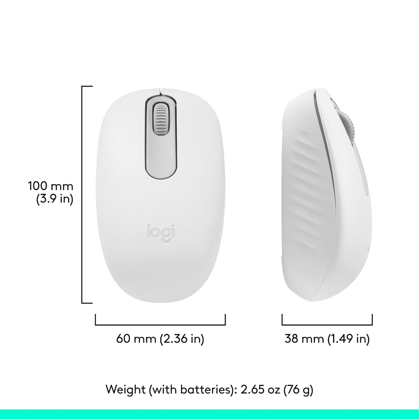 LOGITECH M196 BLUETOOTH WIRELESS MOUSE OFF WHITE