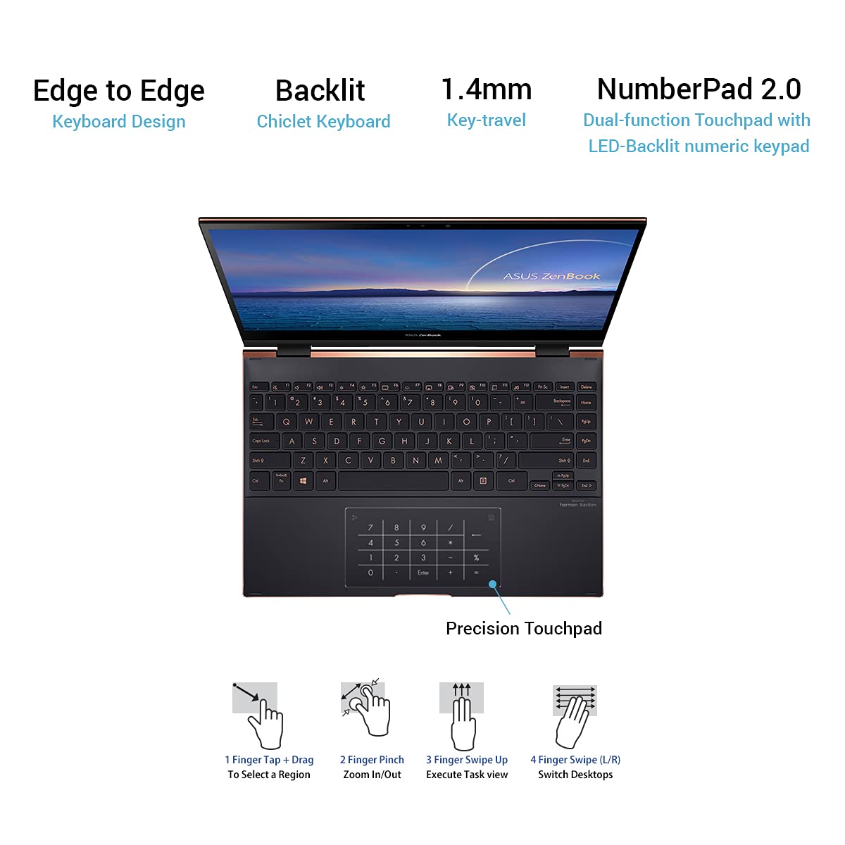 ASUS ZENBOOK FLIP S OLED, INTEL EVO CORE I7-1165G7 11TH GEN, 13.3 INCHES UHD TOUCH THIN AND LIGHT 2-IN-1 LAPTOP (16GB/1TB SSD/WINDOWS 10/OFFICE 2019/IRIS X GRAPHICS/JADE BLACK/1.2 KG), UX371EA-HL701TS