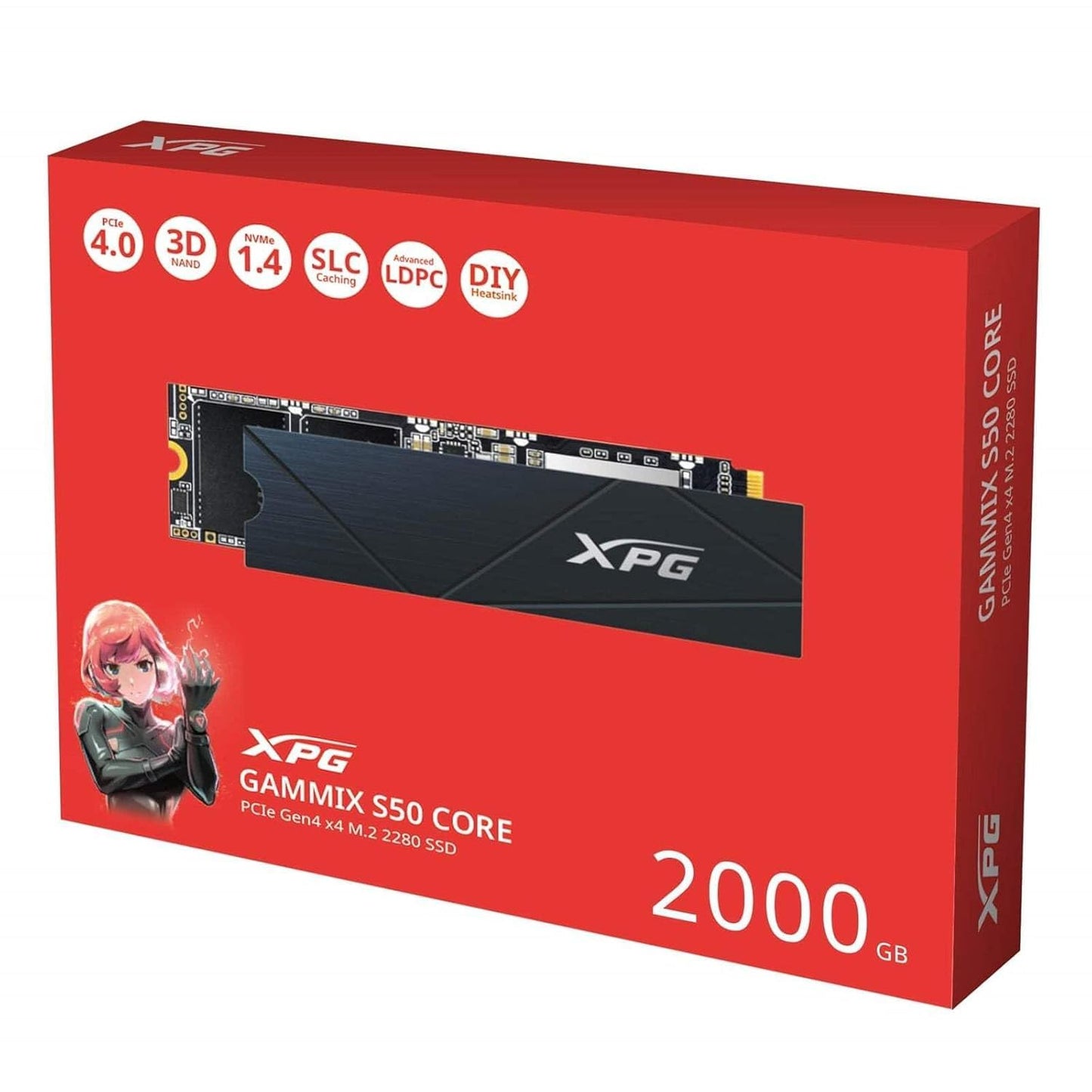 XPG 2TB S50 CORE GEN4 NVME SSD SGAMMIXS50C-2000G-CS