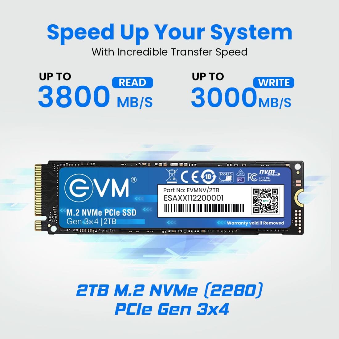 EVM 2TB Gen 3 NVMe (2280) Internal SSD -(EVMNV/2TB)