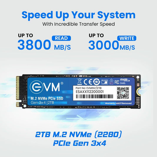 EVM 2TB Gen 3 NVMe (2280) Internal SSD -(EVMNV/2TB)