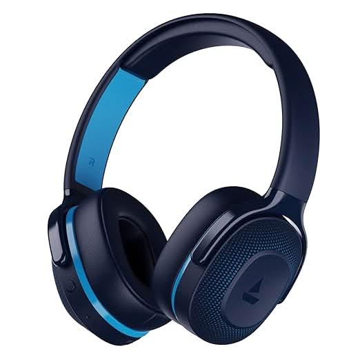 Boat Rockerz 425 Bluetooth Wireless Over Ear Headphone with Mic (Oceana Blue)
