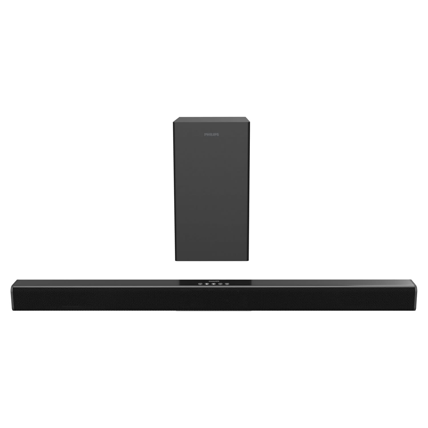 PHILIPS AUDIO TAB5305 140W BLUETOOTH SOUNDBAR WITH WIRELESS  SUBWOOFER, MULTIPLE CONNECTIVITY, METAL GRILLE AND POWERFUL BASS