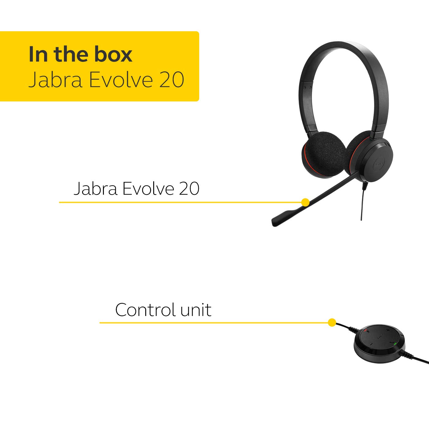 Jabra Evolve 20 MS Stereo Wired Headset