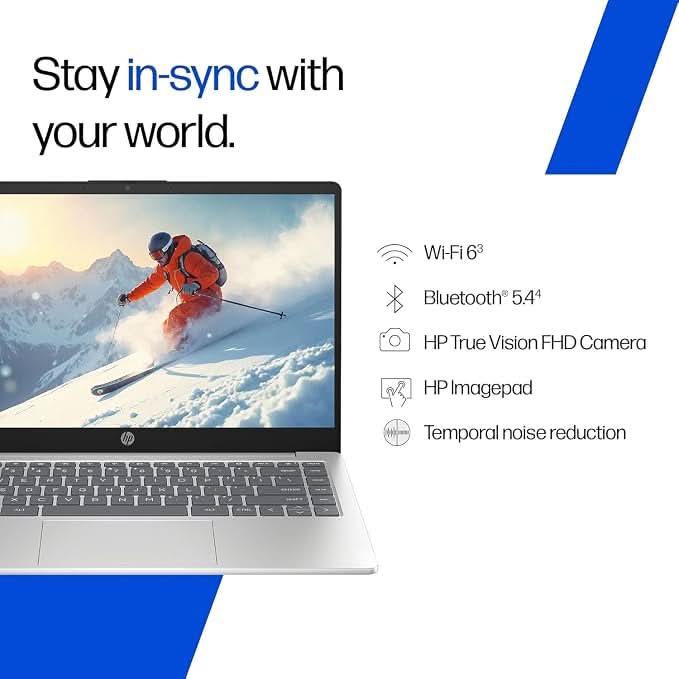 HP 250R G10 D2HA9AT 15.6 Inch FHD Laptop, Intel Core 3 100U, 8GB RAM, 512GB SSD, DOS, Silver