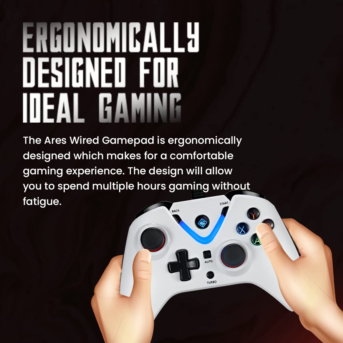 COSMIC BYTE ARES WIRED (WHITE) GAMEPAD