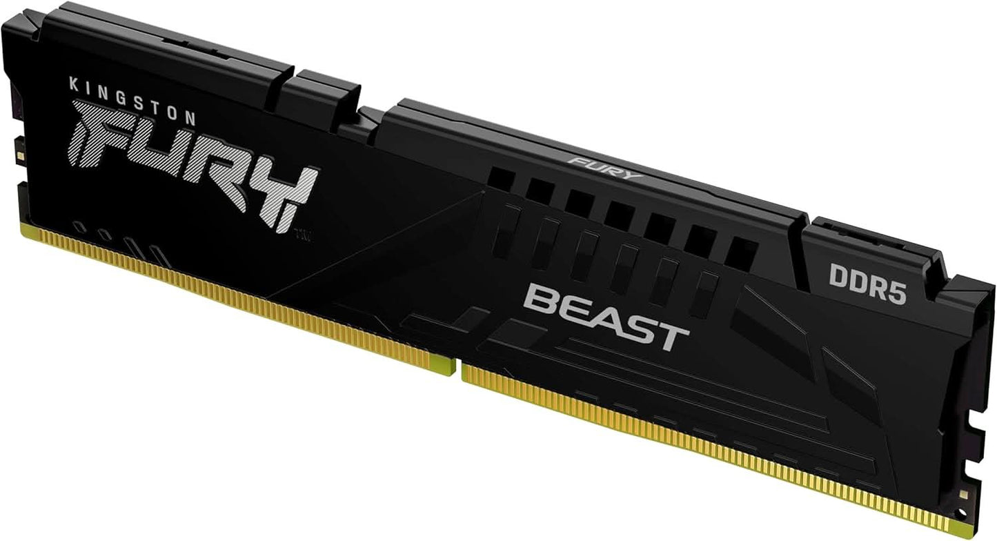 Kingston Fury Beast Black 16GB 6000MT/s DDR5 CL36 Desktop Memory KF560C36BBE2-16