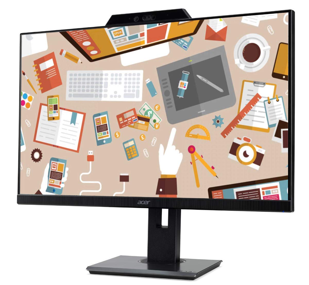 Acer B277 27 Inch Full HD 1920 X 1080 LED Monitor with FHD Webcam