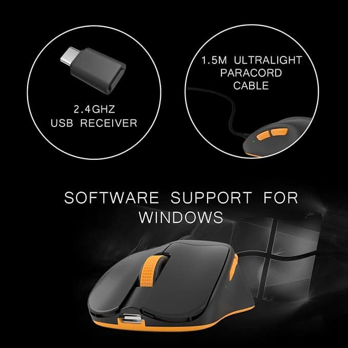 Cosmic Byte Ignis Wireless Tri-Mode Gaming Mouse Black