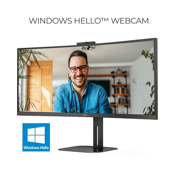 AOC CU34V5CW/BK 34inch Curved Ultra Wide WQHD Monitor
