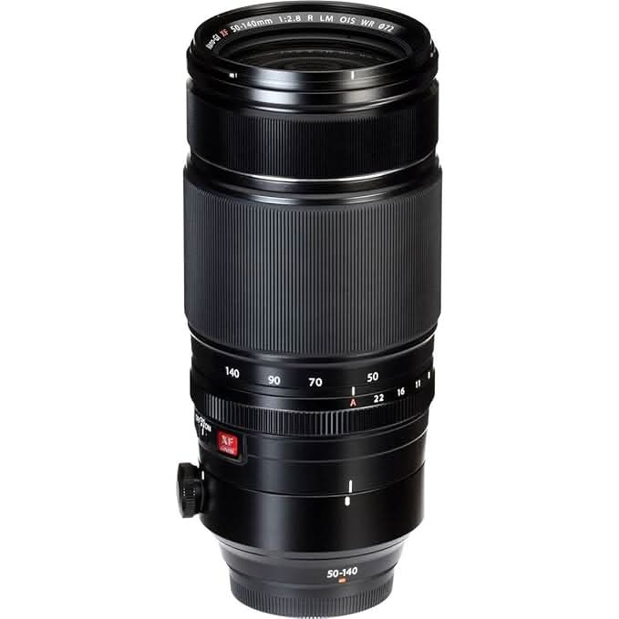 FUJIFILM FUJINON XF 50-140MM F2.8 R LINEAR MOTOR, OPTICAL IMAGE STABILIZATION, WEATHER RESISTANT TELEPHOTO ZOOM RED BADGE LENS FOR SPORTS (FULL FRAME EQUIVALENT = 76-213MM) WITH 2+1* YEAR WARRANTY