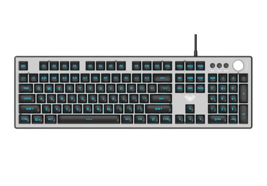 Aula 2028 USB Membrane Keyboard Black Grey