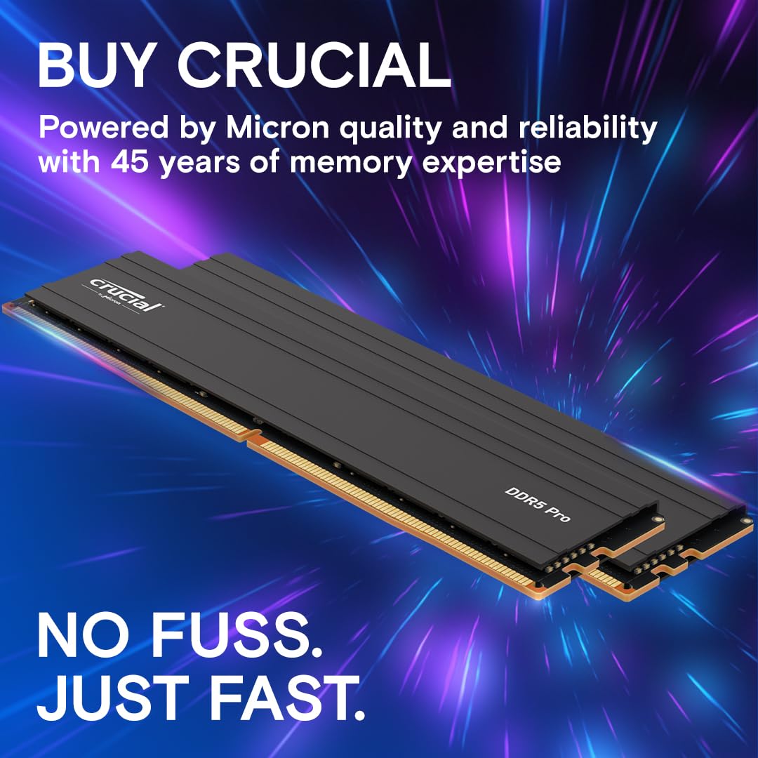 CRUCIAL PRO 48GB DDR5-5600 UDIMM CL46 (24GBIT) CP48G56C46U5