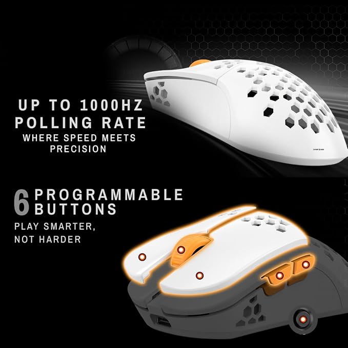 Cosmic Byte Umbra Tri-Mode Wireless Gaming Mouse White