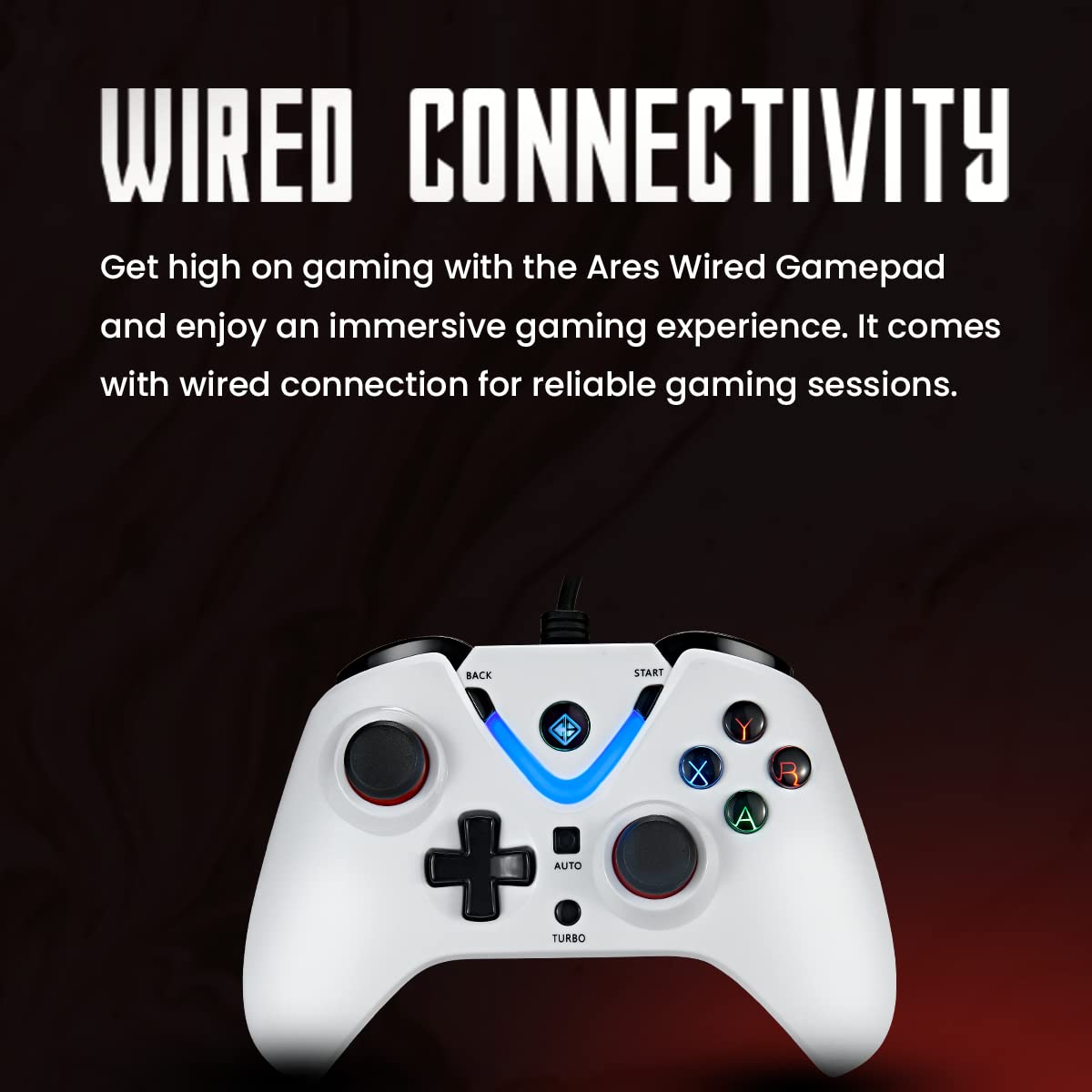 COSMIC BYTE ARES WIRED (WHITE) GAMEPAD